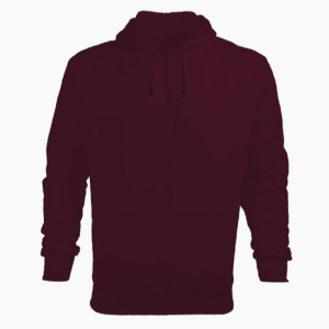 Burgundy Zip Hoodie (Men-Unisex)