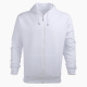 White Zip Hoodie (Men-Unisex)